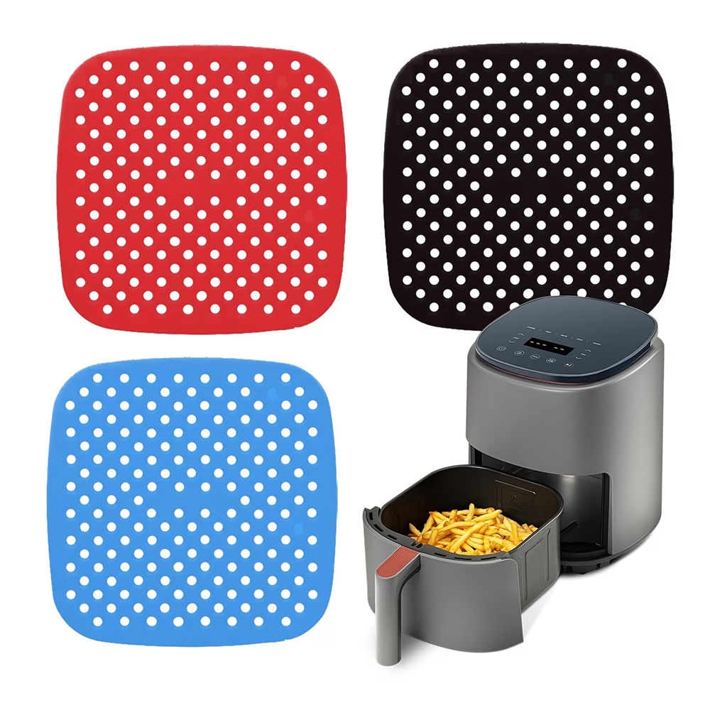 Kitchen Baking Mat - Reusable Air Fryer Pad, Silicone Non-stick