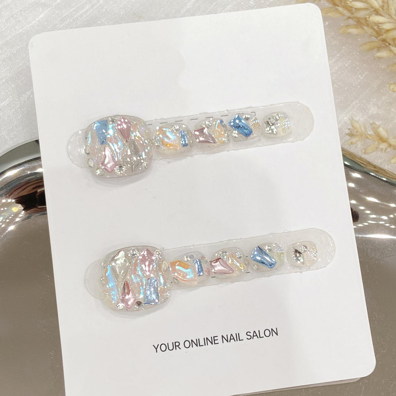 Decorating Tip Set - Handmade Press On Nails Transparent Sequins