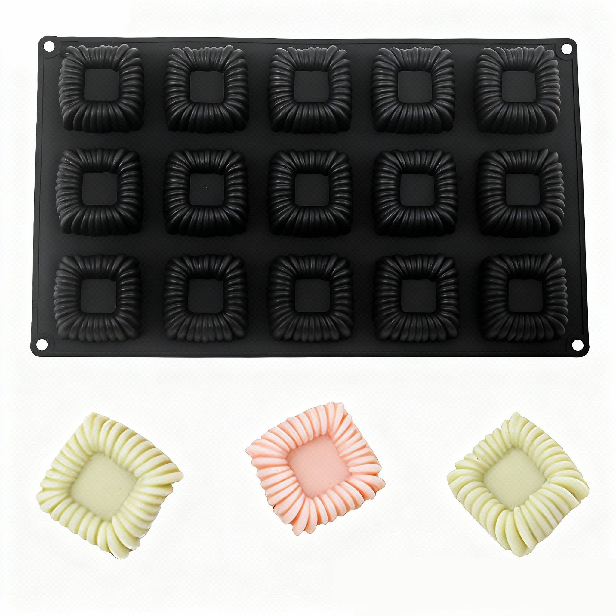 Kitchen Design For Baking - 15-Cell Square Coil Texture Design Food