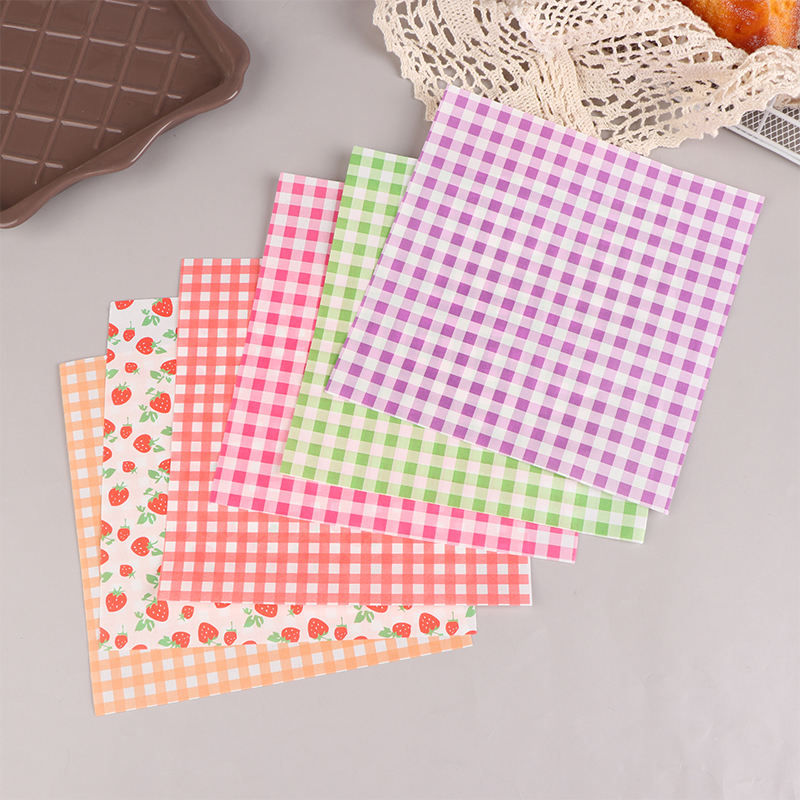 Kitchen Baking Paper - 100Pcs 18cm Food Waxed Paper Oil-Proof