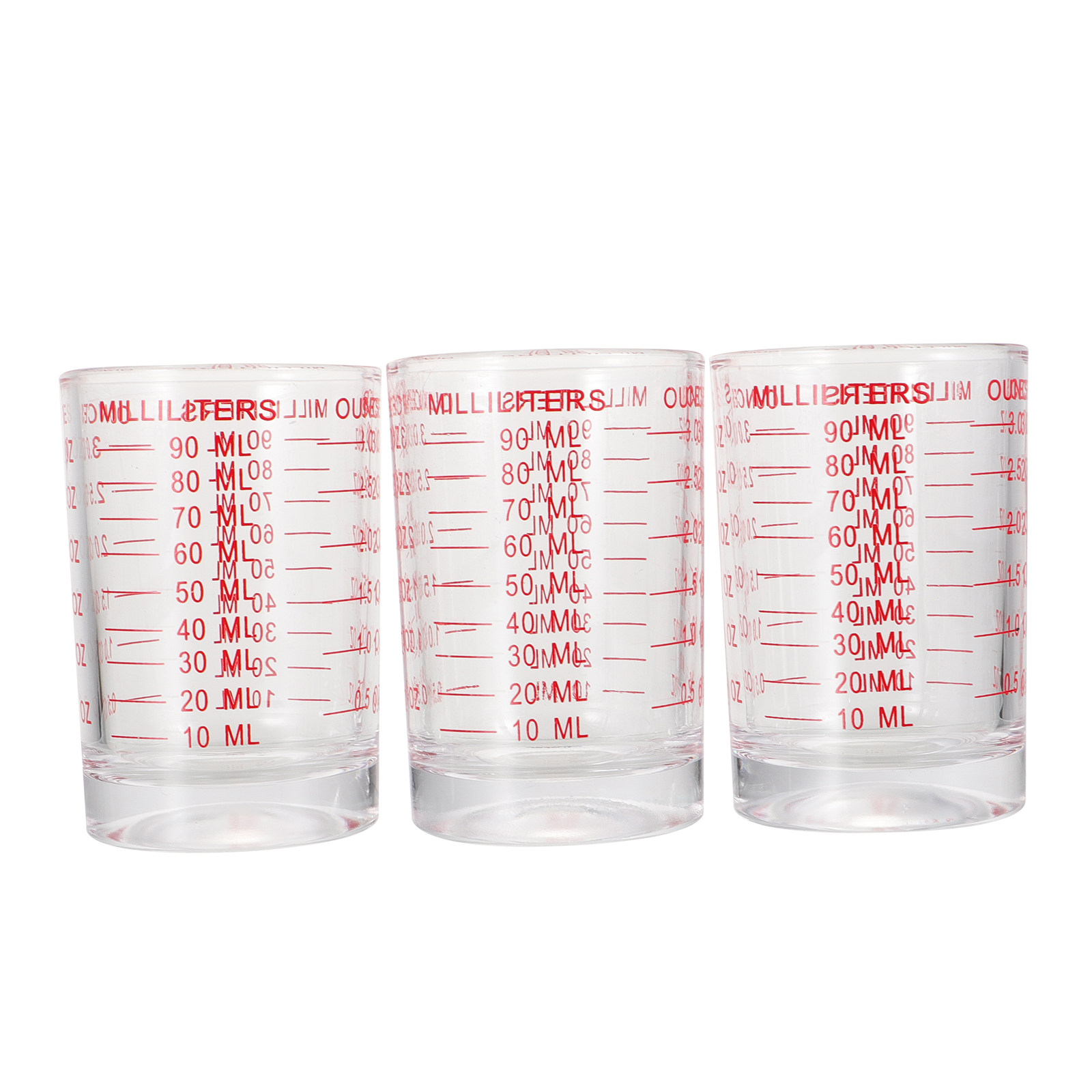 Kitchen Tools In Baking - 3Pcs Reusable Glass Measuring Cups with