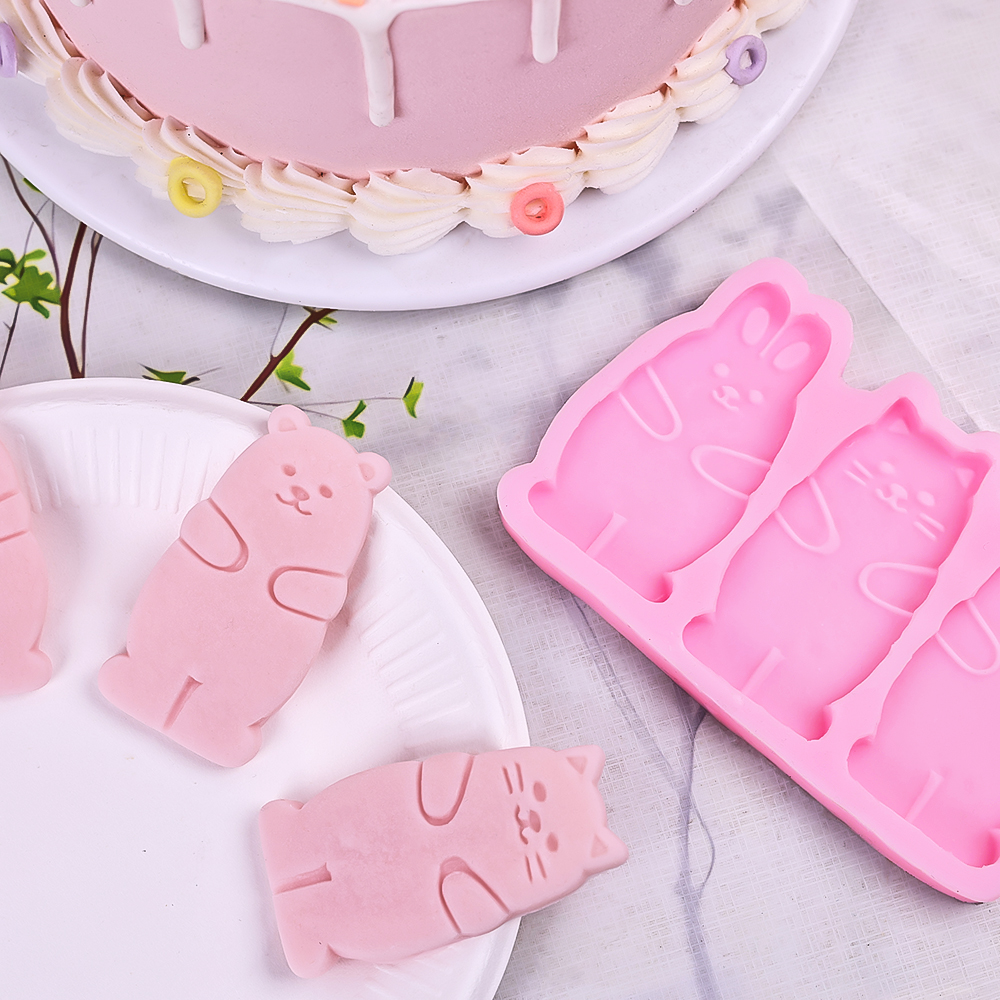 Kitchen Tools In Baking - 1pc Cartoon Triple Link Rabbit Bear