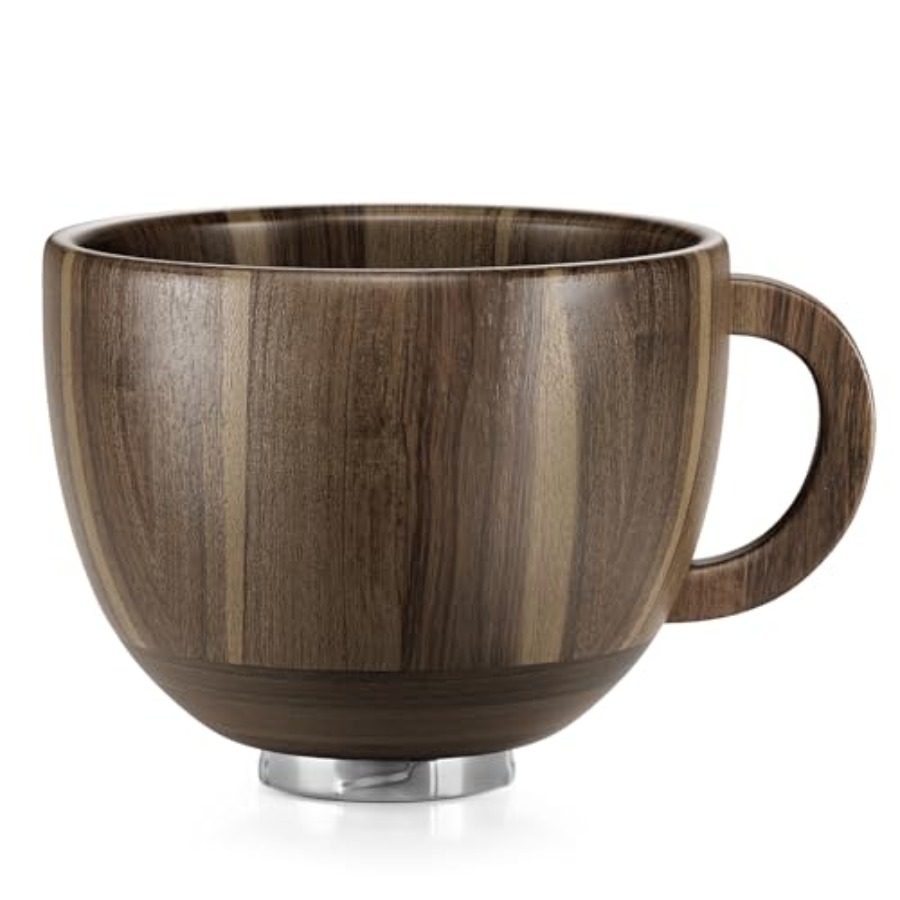 Stand Mixer Bowl - Kitchen wooden bowl with handle: acacia