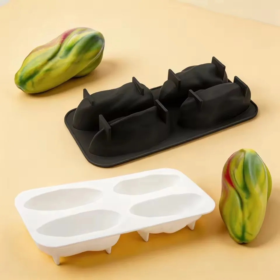 Kitchen Design For Baking - 4 Cavity Pistachio Mousse Cake Mold
