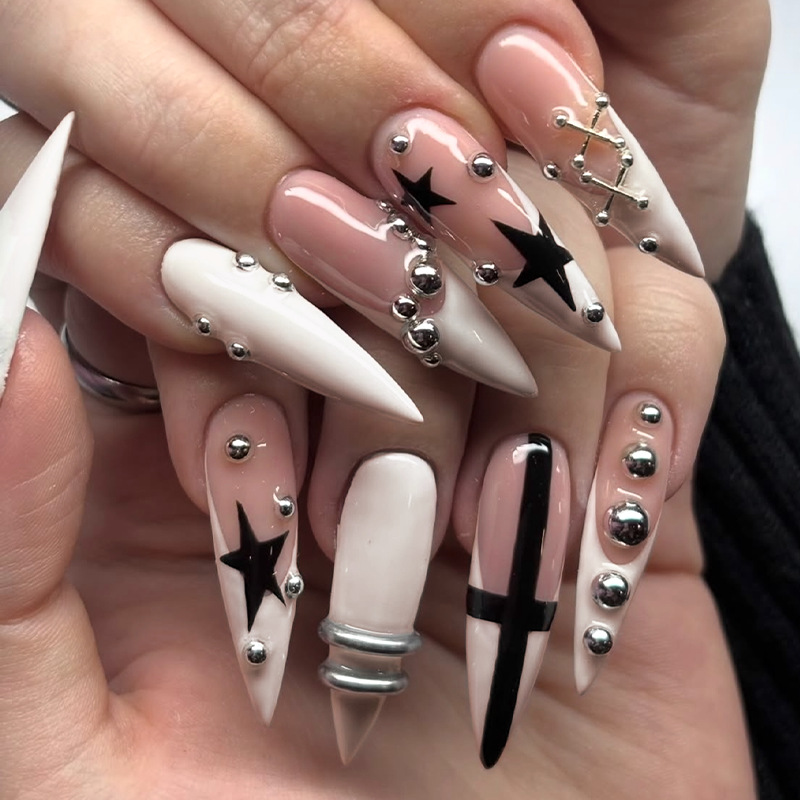 24pcs Long Stiletto False Nail - Decorating Tip Set recension och pris