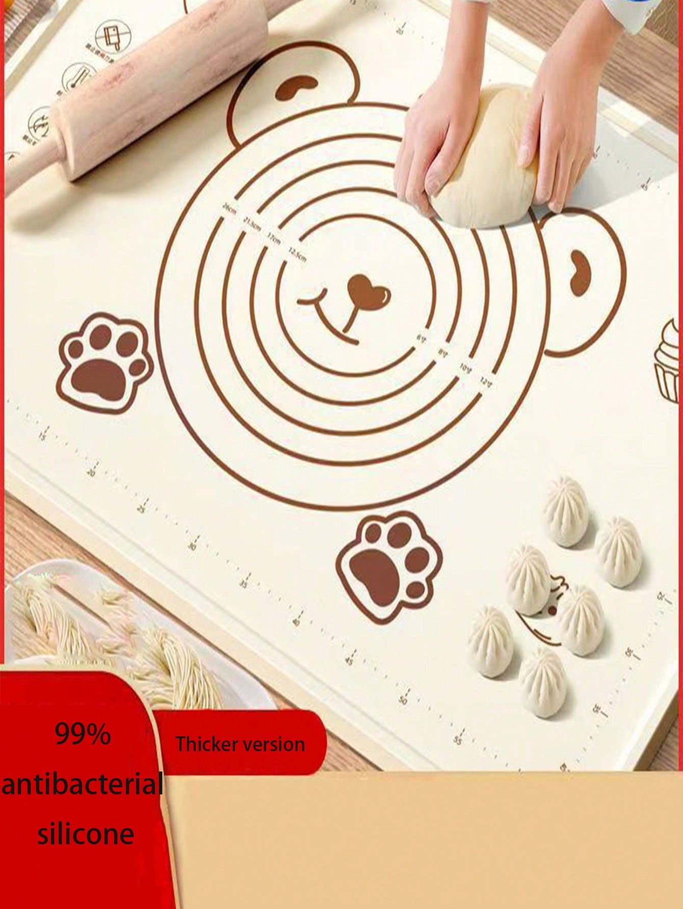 Extra Thick Silicone Baking Ma - Kitchen Baking Mat recension och pris
