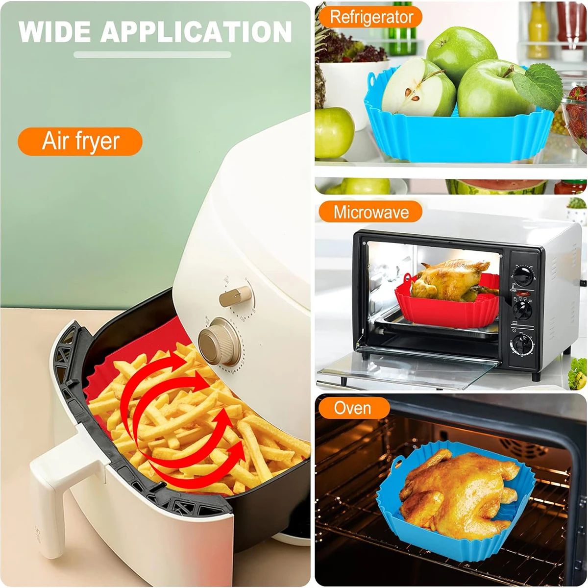 Air Fryer Silicone Liners Pot  - Kitchen Baking Mat recension och pris