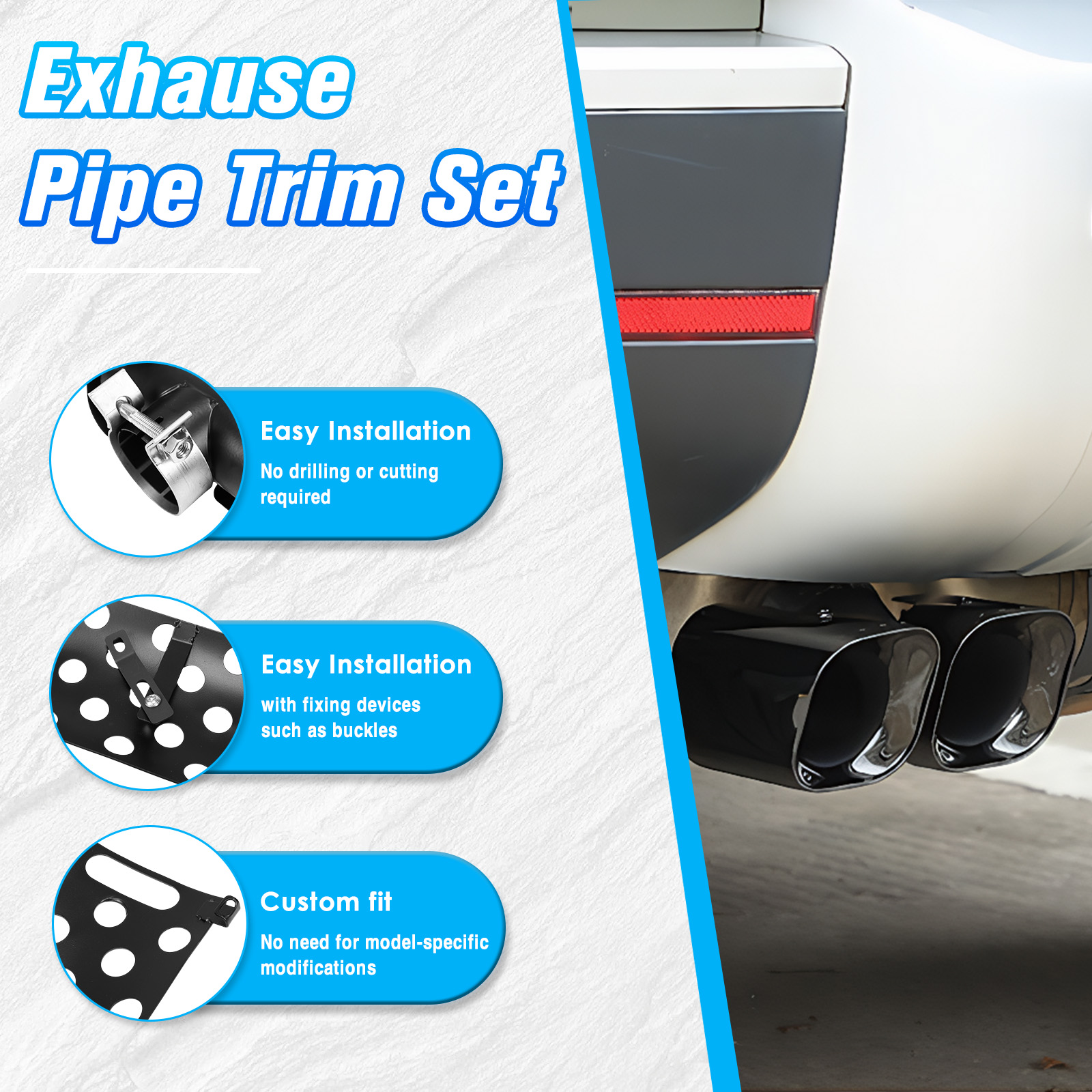 Exhaust Pipe Trim Kit Car Dual - Decorating Tip Set recension och pris