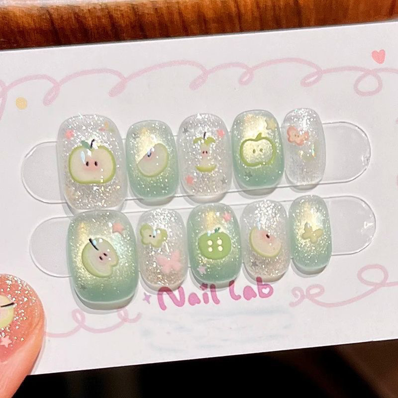 10pcs Handmade Cute Fake Nail  - Decorating Tip Set recension och pris