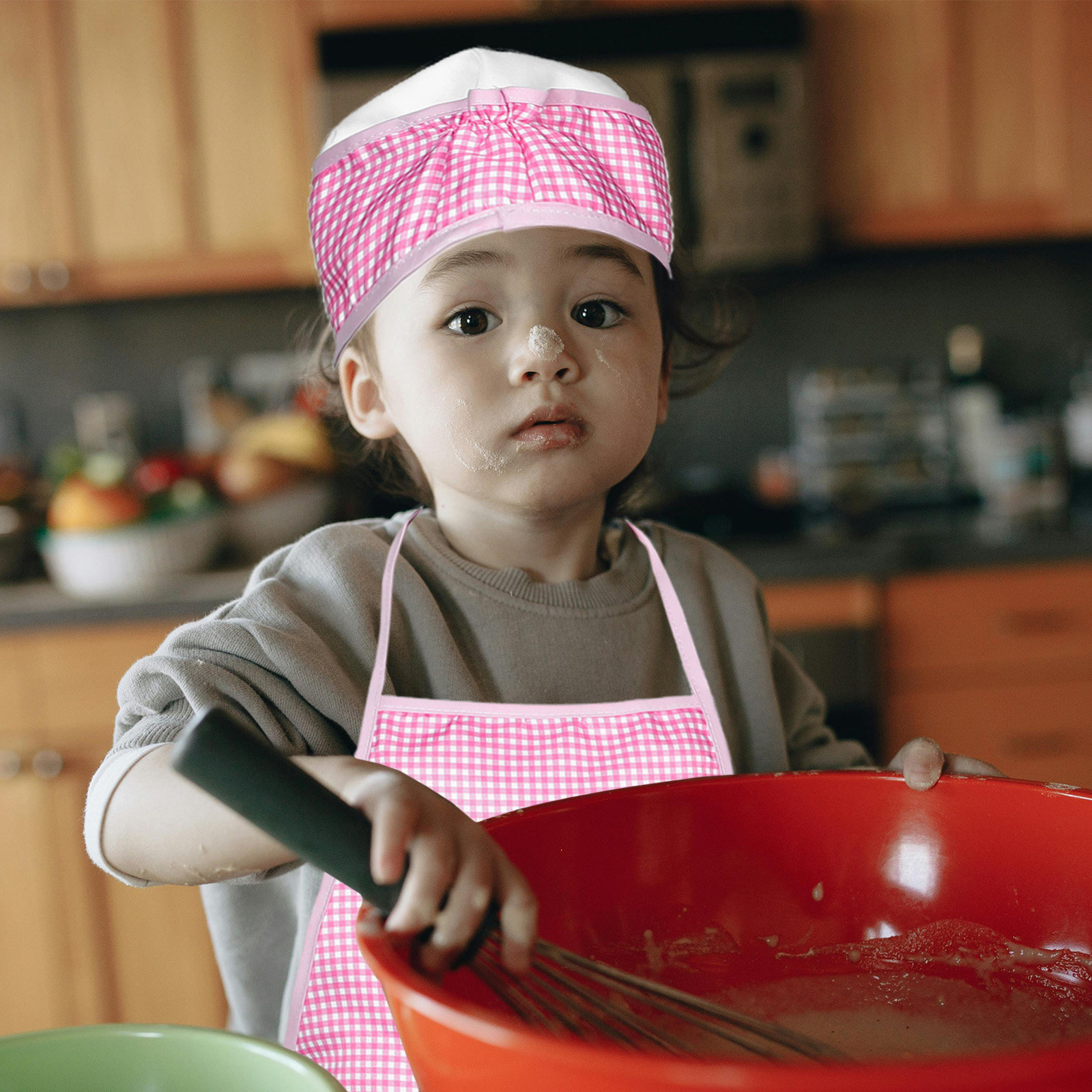 1Set Children Kitchen Apron Ad - Baking Kitchen Set Up recension och pris