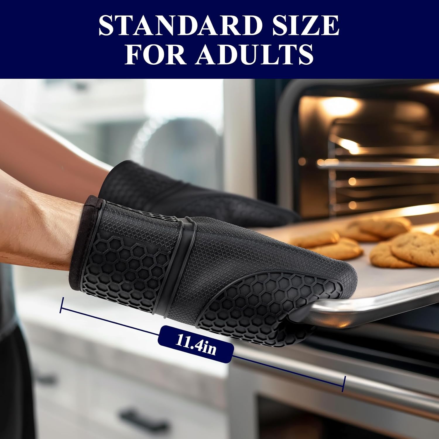 Silicone Oven Mitts Set of 2,  - Baking Kitchen Set Up recension och pris
