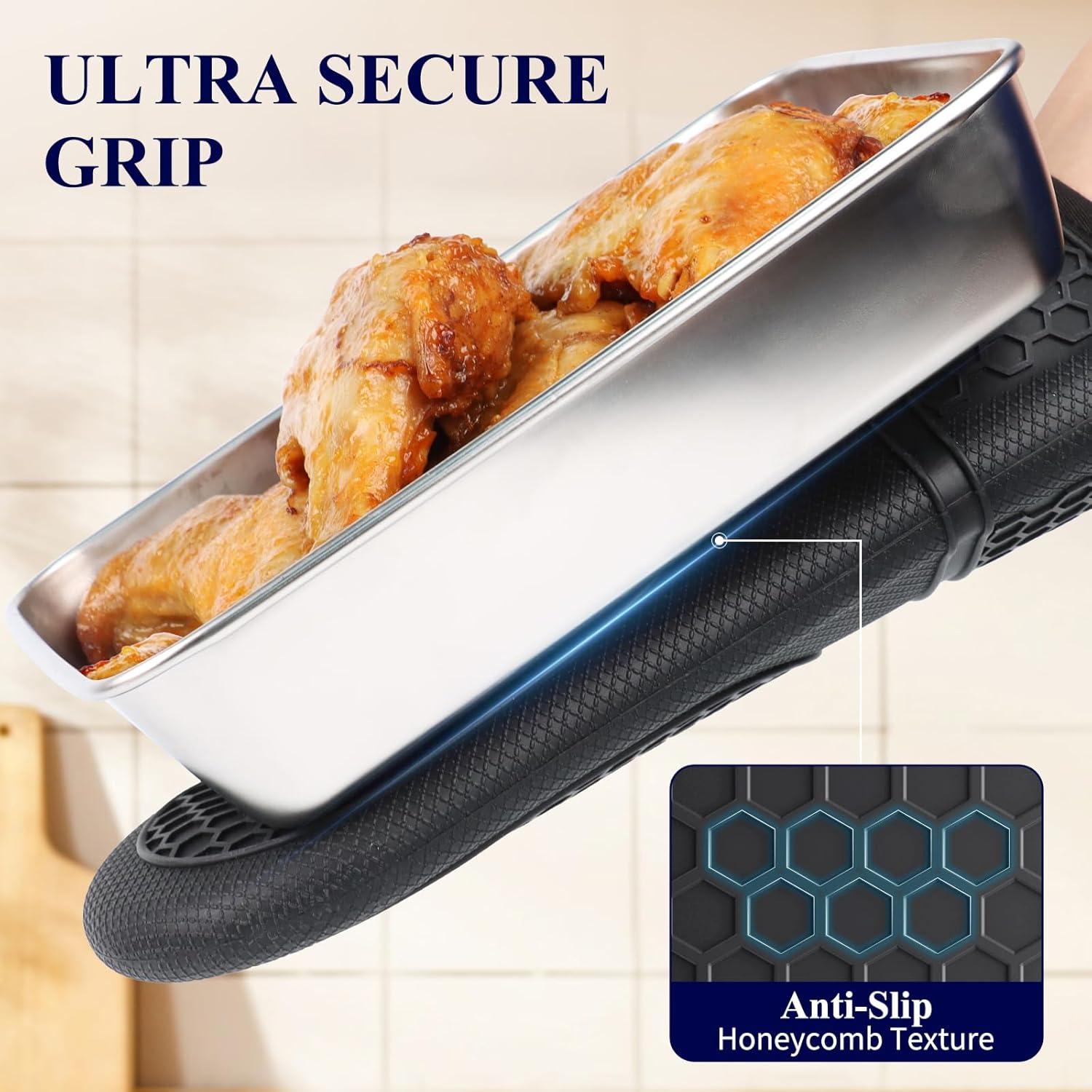 Silicone Oven Mitts Set of 2,  - Baking Kitchen Set Up recension och pris