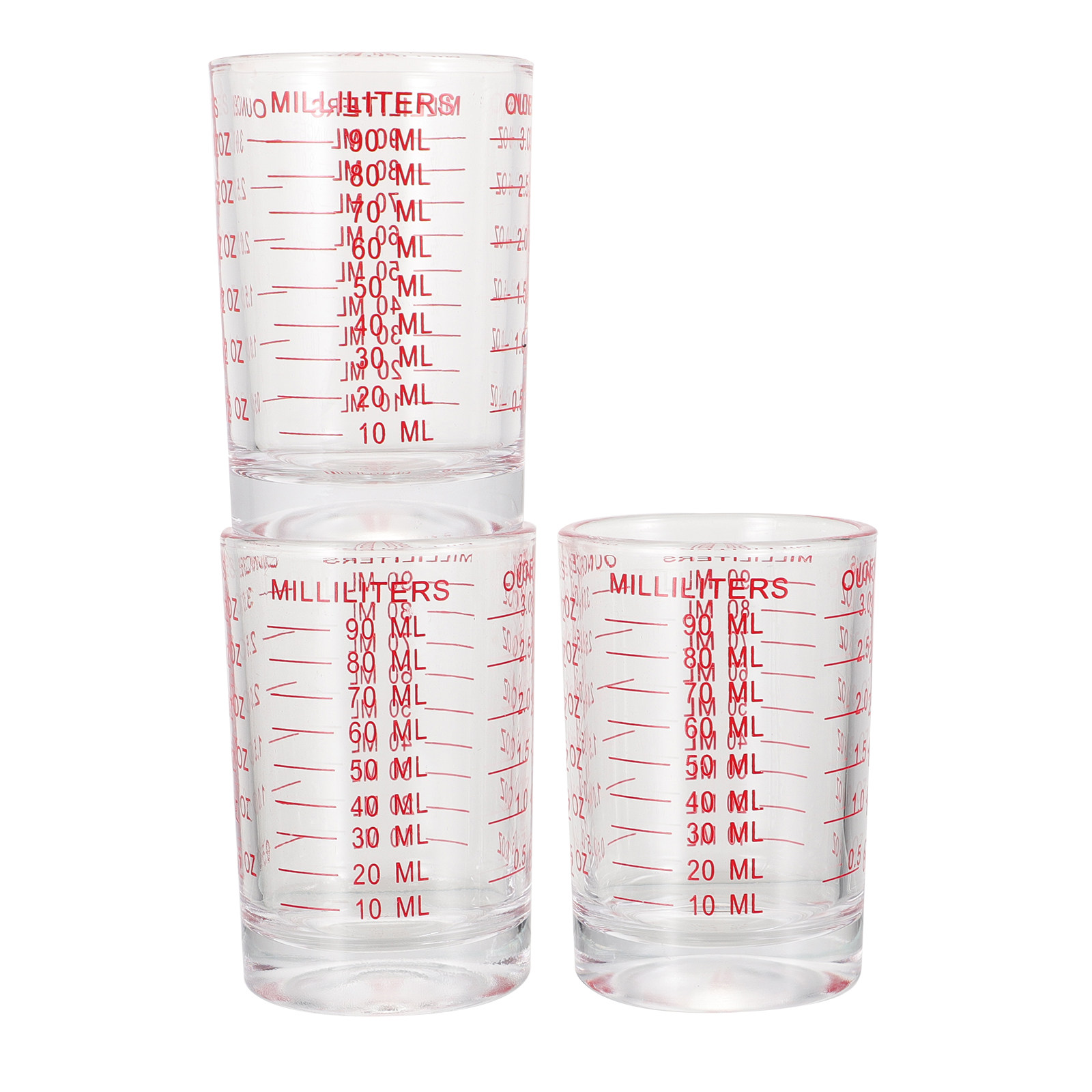 3Pcs Reusable Glass Measuring  - Kitchen Tools In Baking recension och pris