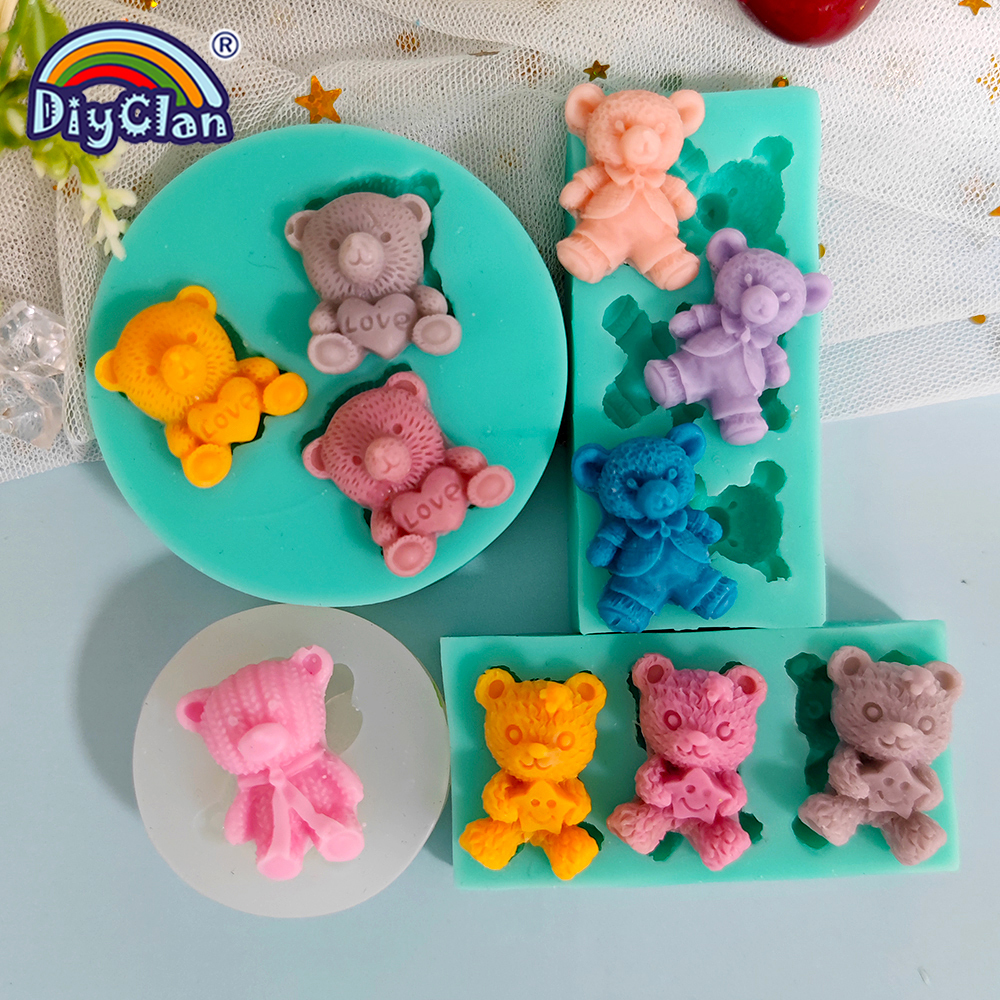 Cute Mini Bear Silicone Mold F - Kitchen Baking Items recension och pris