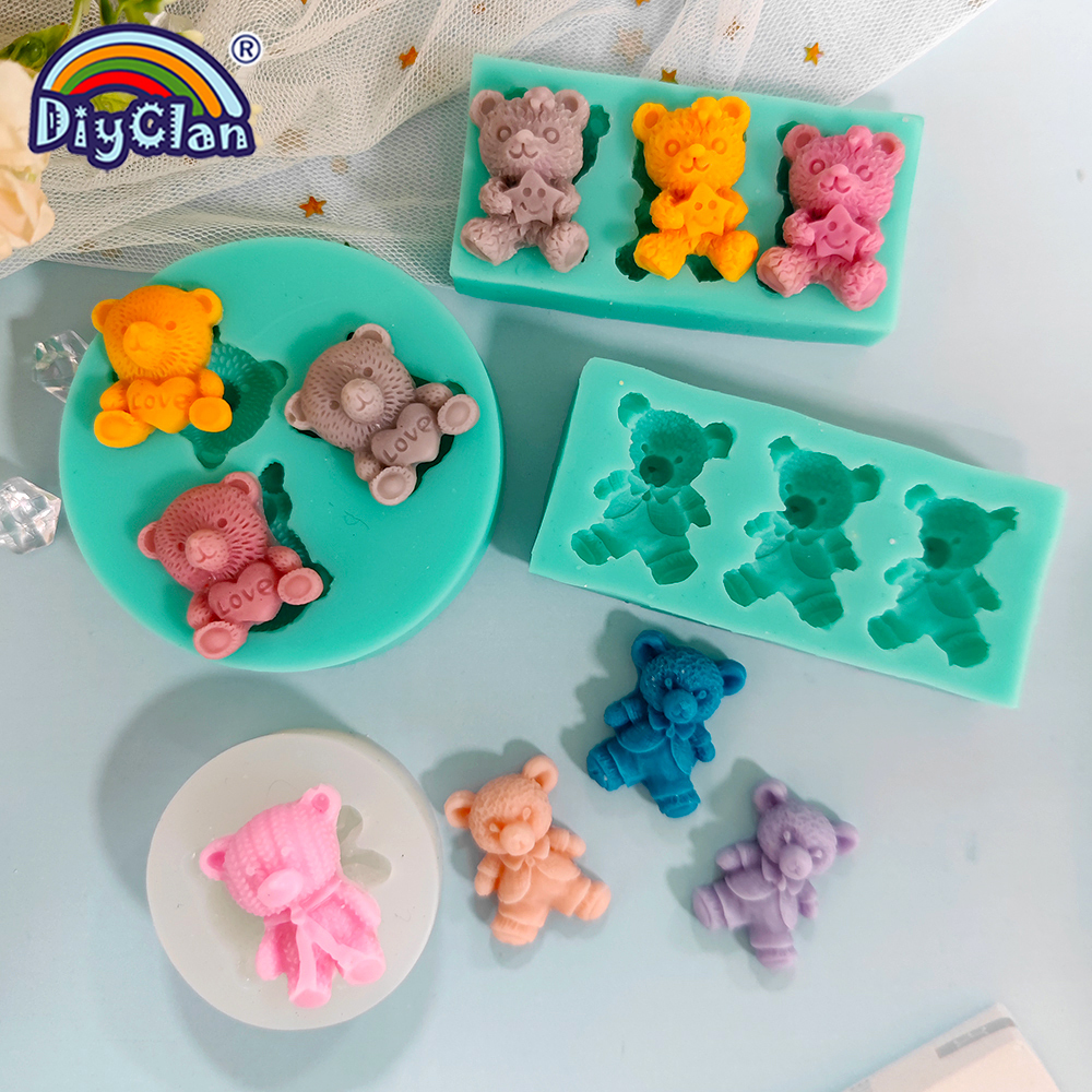 Cute Mini Bear Silicone Mold F - Kitchen Baking Items recension och pris