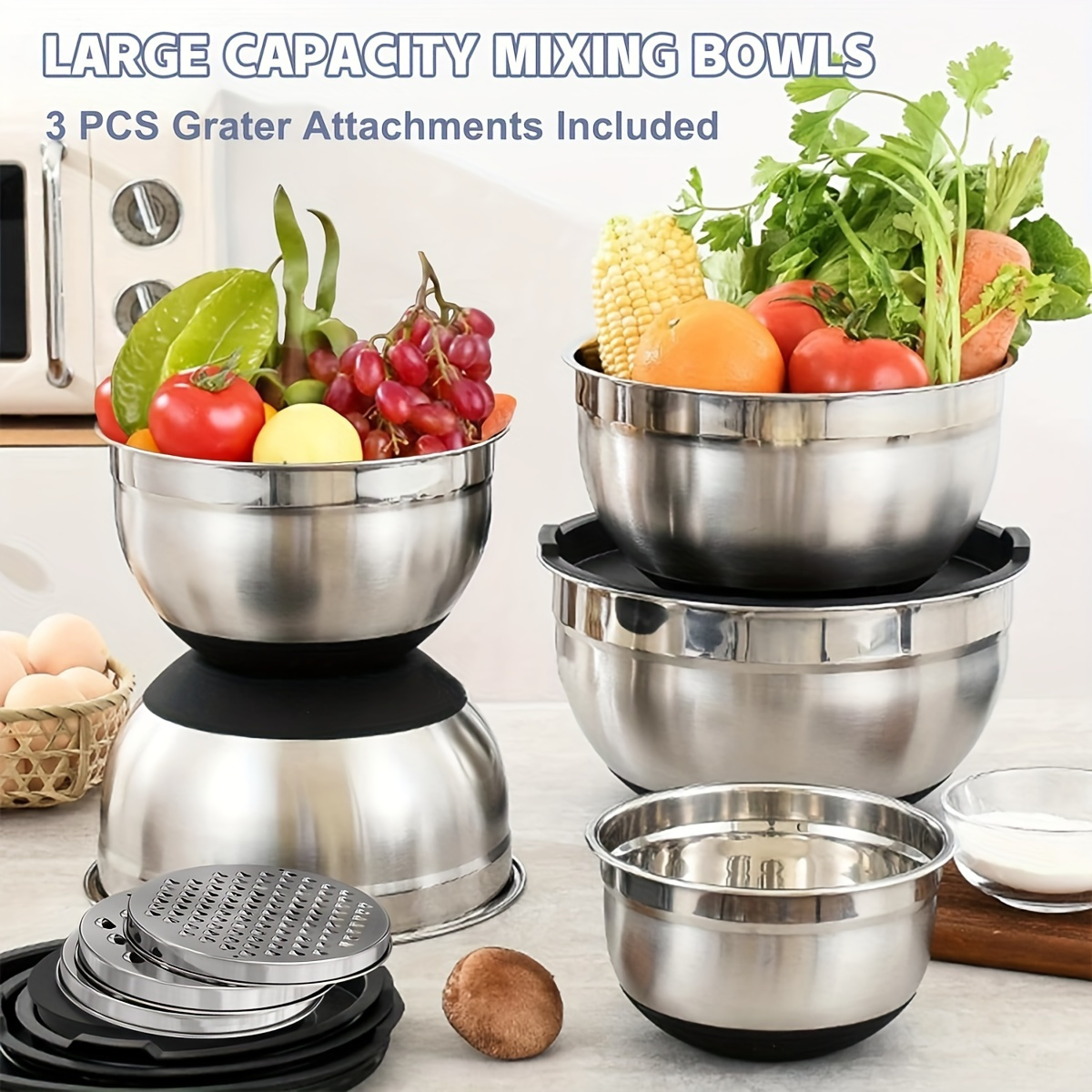 8pcs Mixing Bowls with Airtigh - Stand Mixer Bowl recension och pris