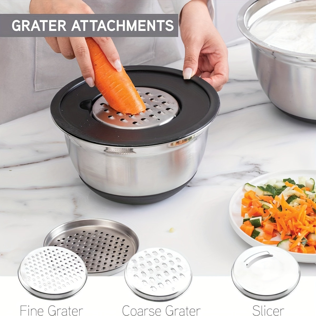 8pcs Mixing Bowls with Airtigh - Stand Mixer Bowl recension och pris