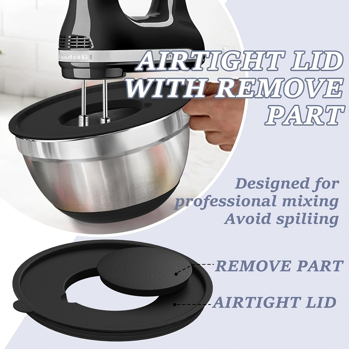 8pcs Mixing Bowls with Airtigh - Stand Mixer Bowl recension och pris