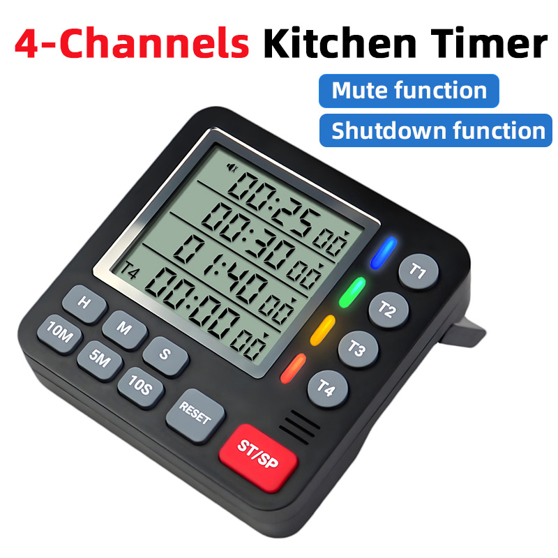 Digital Kitchen Timer 4-Channe - Baking Kitchen Set Up recension och pris