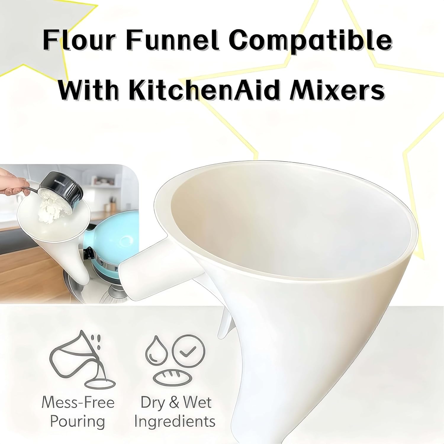 Flour Funne Mixer for Kitchen  - Kitchen Baking Aid recension och pris