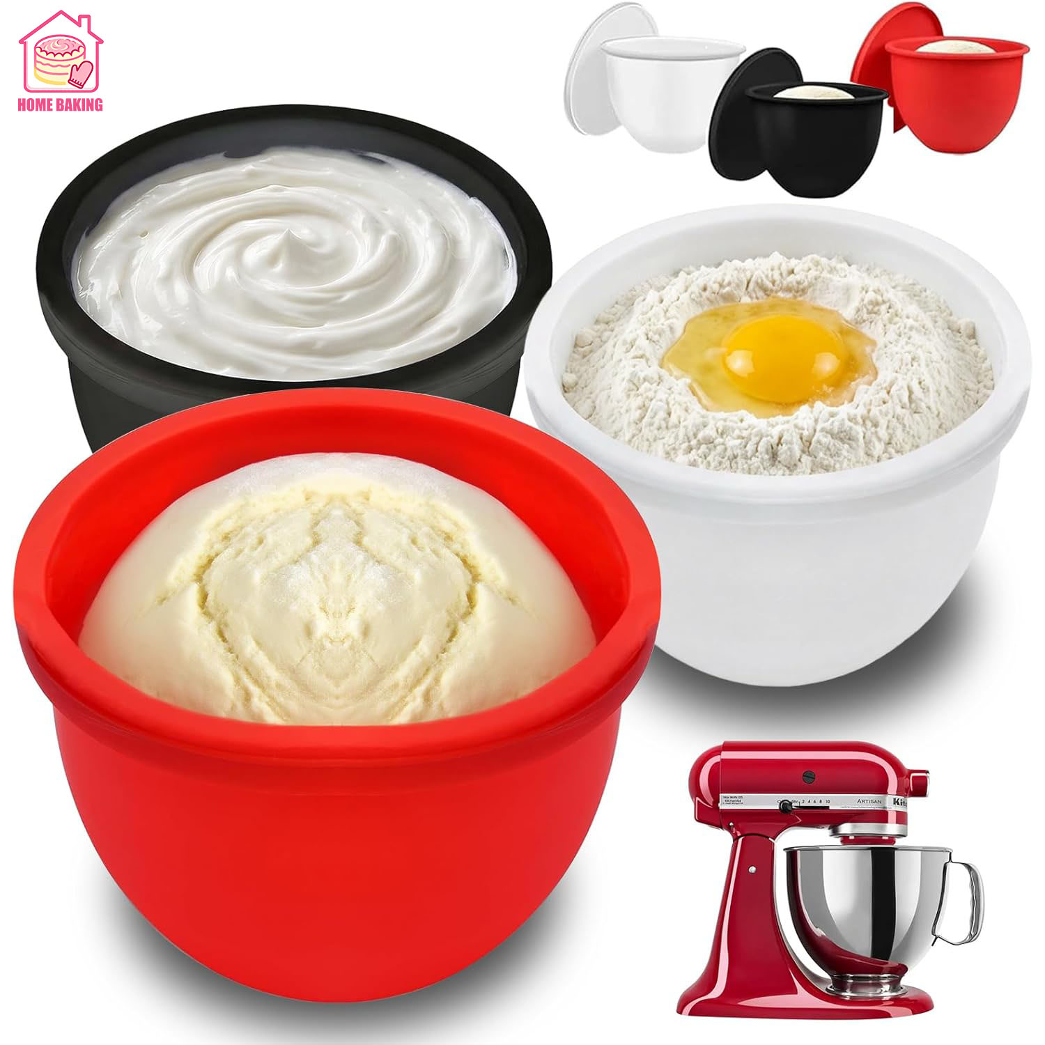 Silicone Bowl Liners for Kitch - Kitchen Baking Aid recension och pris