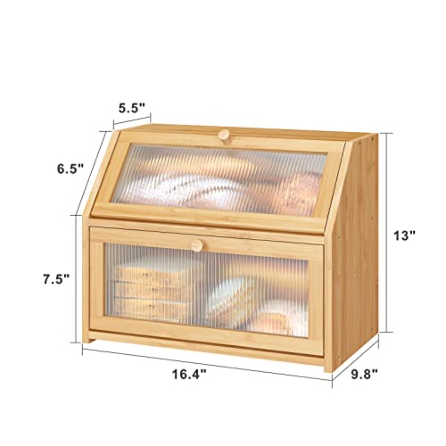 Bread Box for Kitchen Counter  - Kitchen Baking Mat recension och pris
