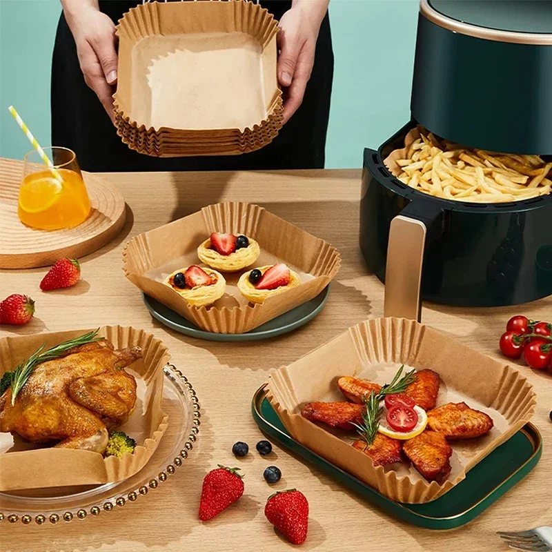 100PCS Airfryer Bakpapier Disp - Kitchen Baking Paper recension och pris
