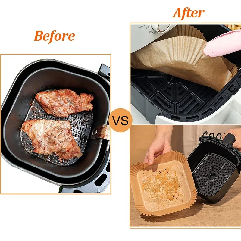 100PCS Airfryer Bakpapier Disp - Kitchen Baking Paper recension och pris