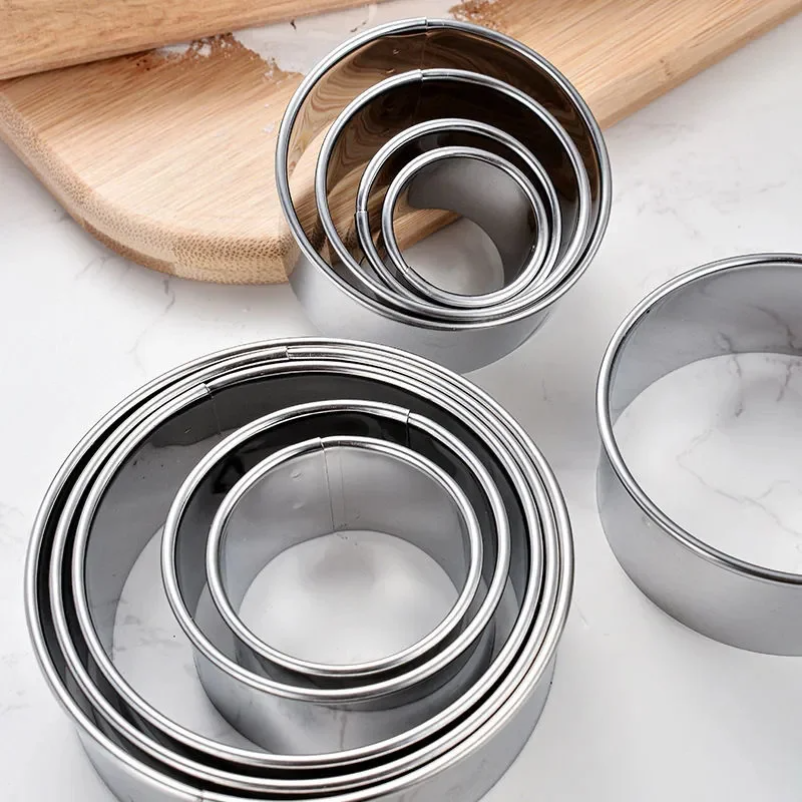 5PCS Round Stainless Steel Bis - Kitchen Baking Items recension och pris