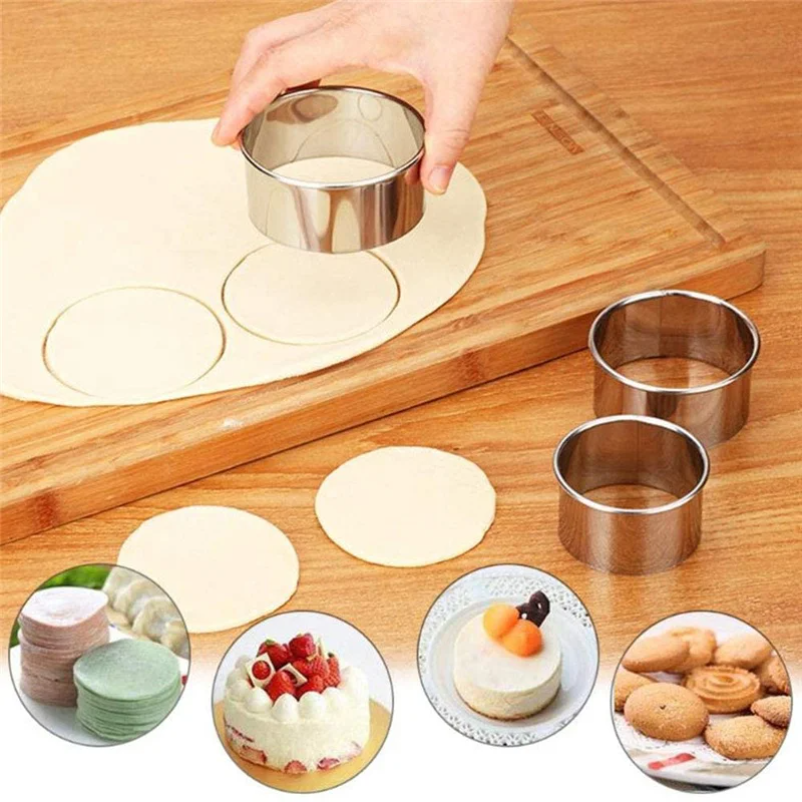 5PCS Round Stainless Steel Bis - Kitchen Baking Items recension och pris