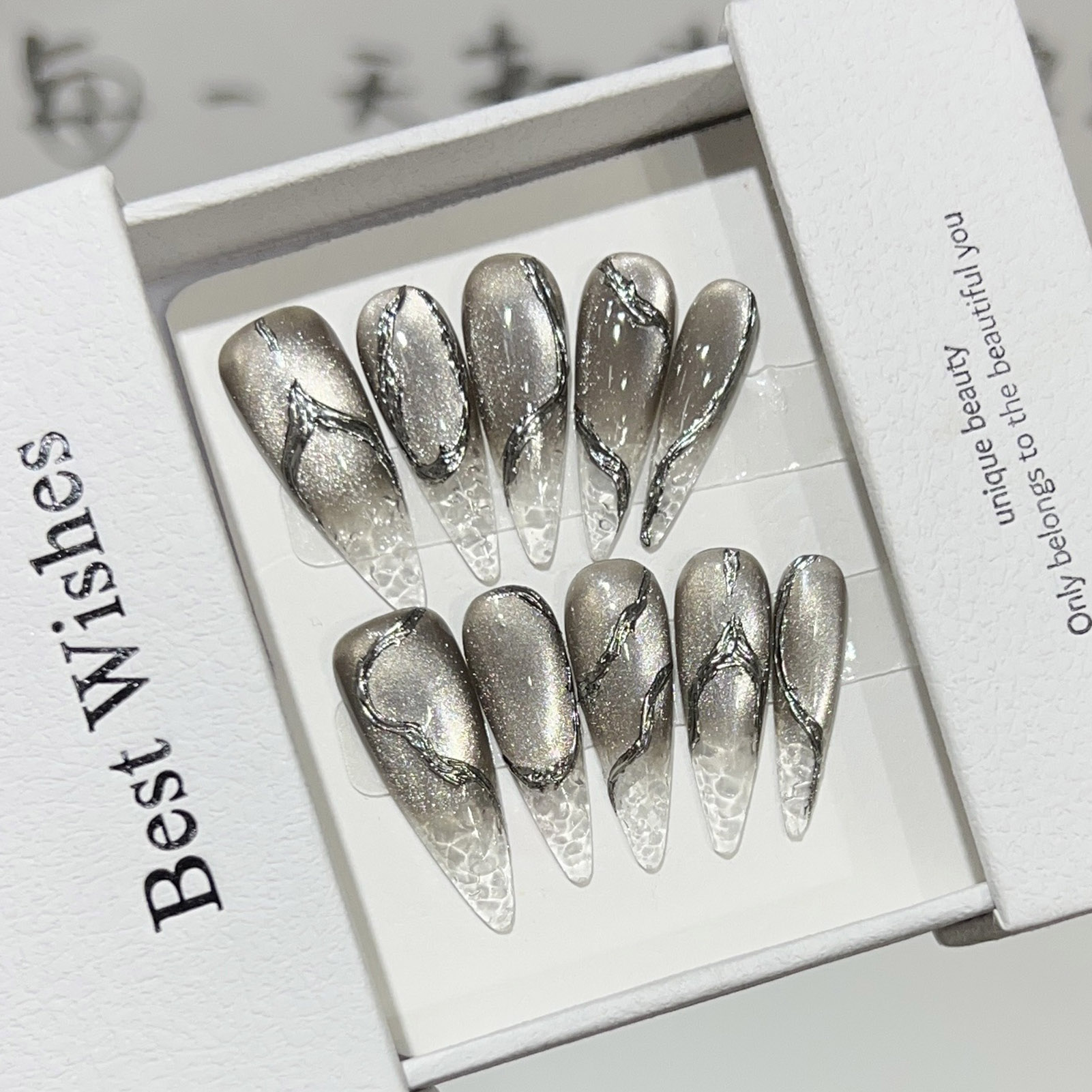 10pcs Halloween False Nails Re - Decorating Tip Set recension och pris