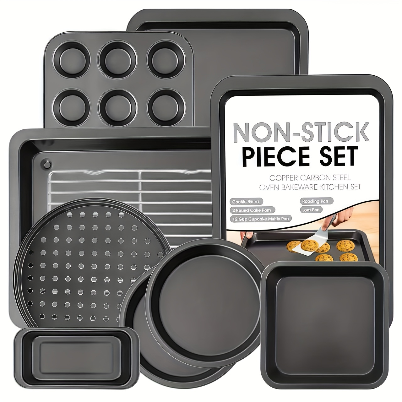 Set of 10 Baking Trays, Featur - Kitchen Baking Cupboard recension och pris