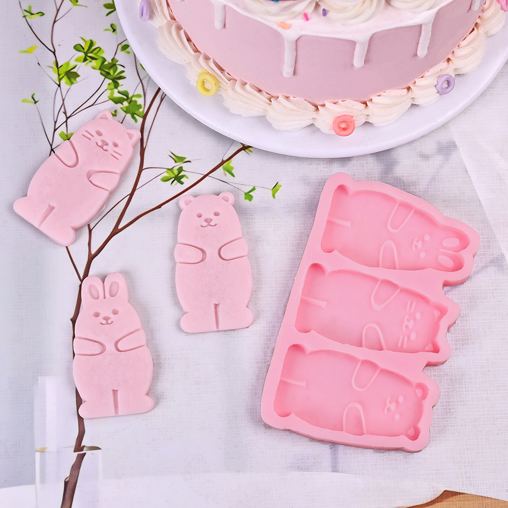 1pc Cartoon Triple Link Rabbit - Kitchen Tools In Baking recension och pris