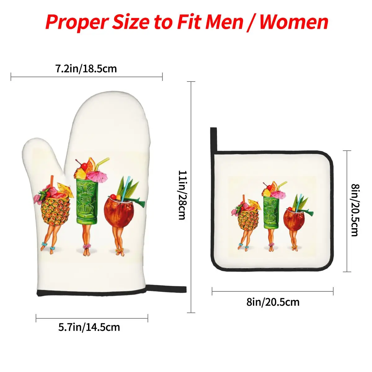 Pin-Up Oven Mitts and Pot Hold - Baking Kitchen Set Up recension och pris