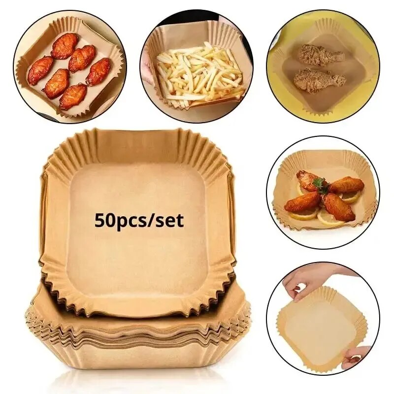50Pcs Air Fryer Disposable Pap - Kitchen Baking Paper recension och pris