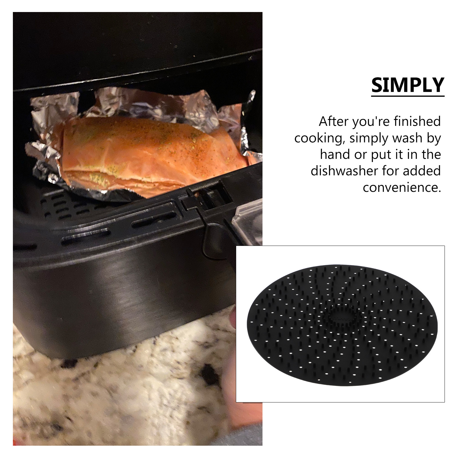 1Pcs Air Fryer Mat Silicone Re - Kitchen Baking Mat recension och pris