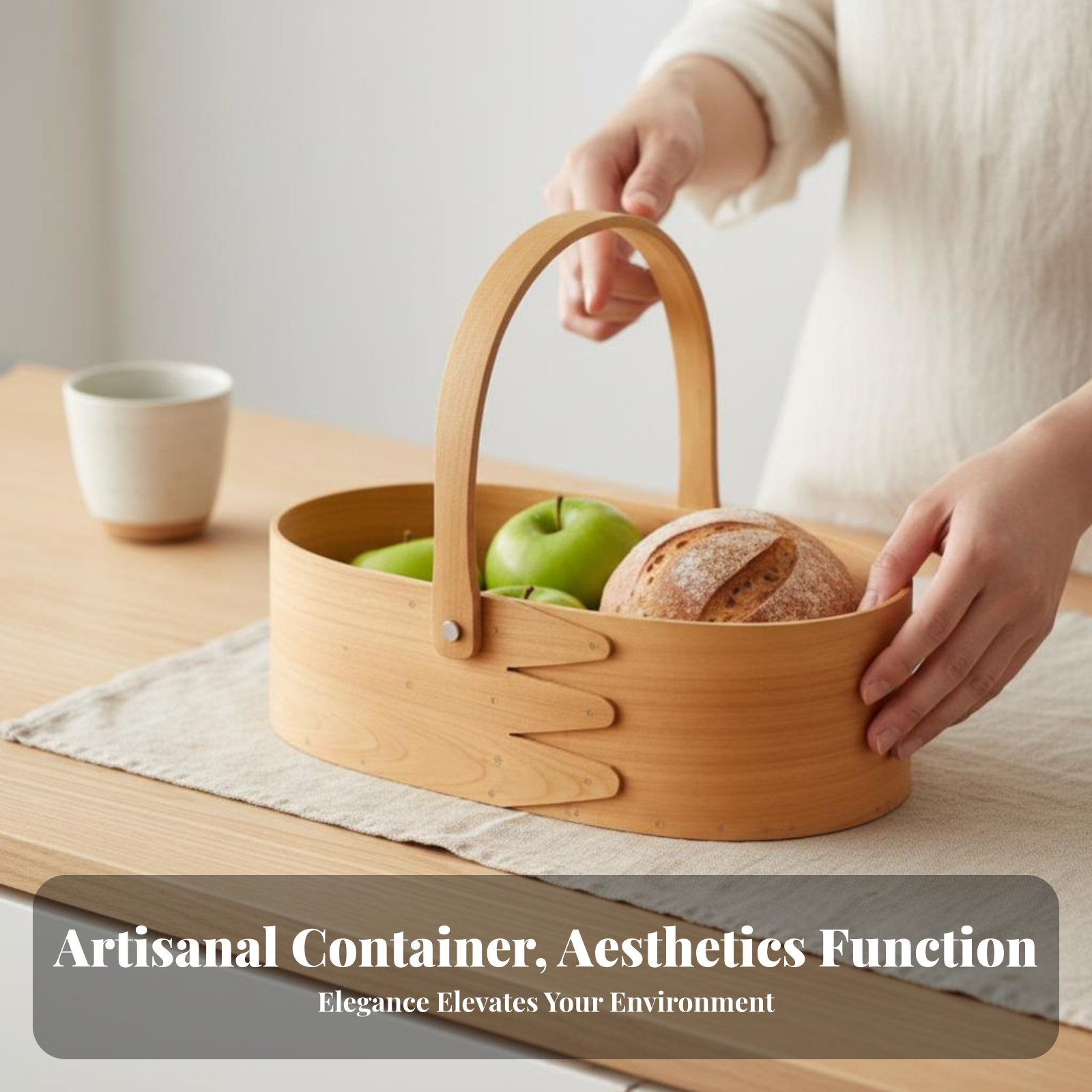 Handled Wood Chip Container Ja - Kitchen Design For Baking recension och pris
